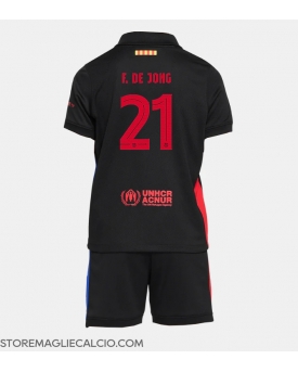 Barcelona Frenkie de Jong #21 Maglia Gara Trasferta Repliche 2024-25 Bambino